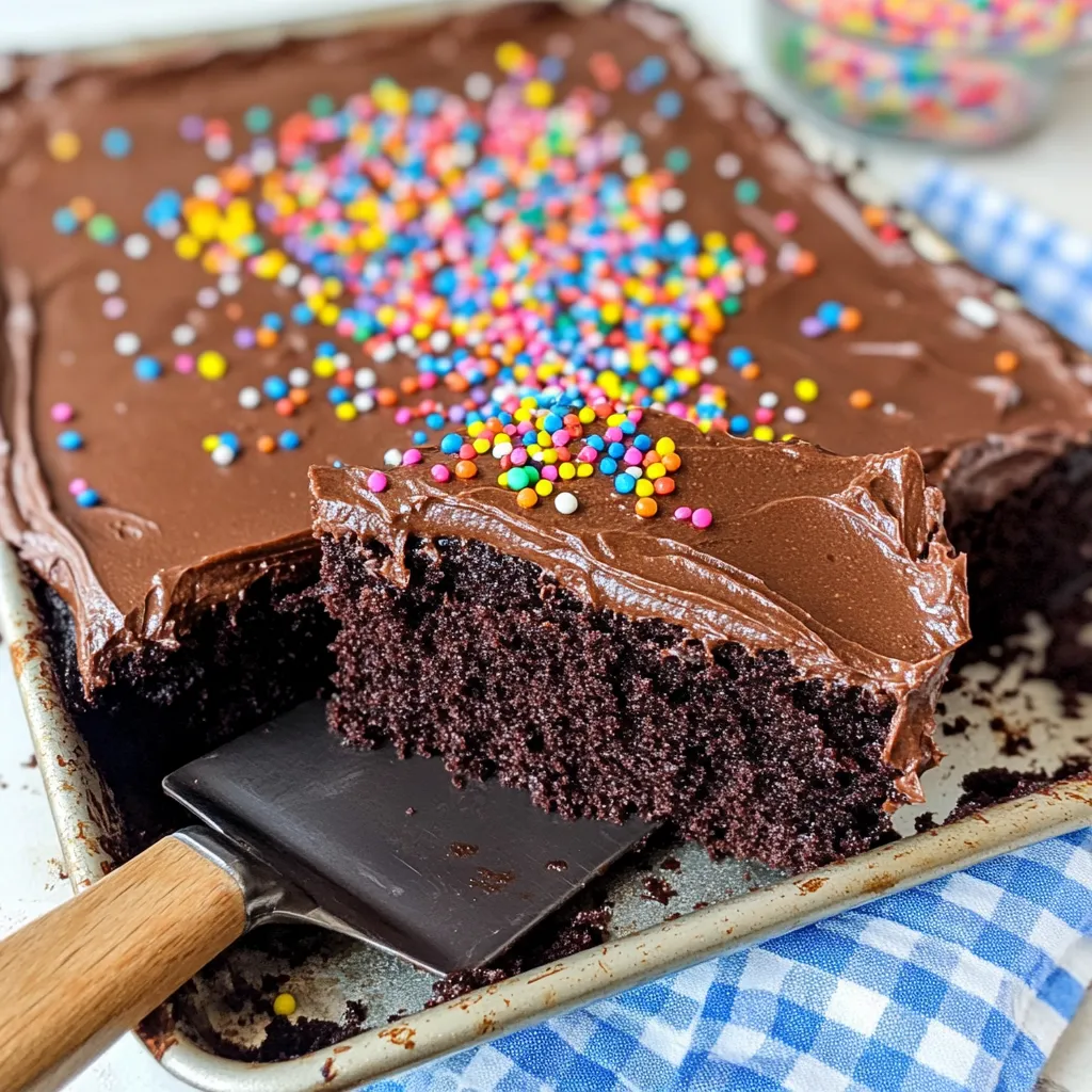 frosted chocolate cake with coffee flavor