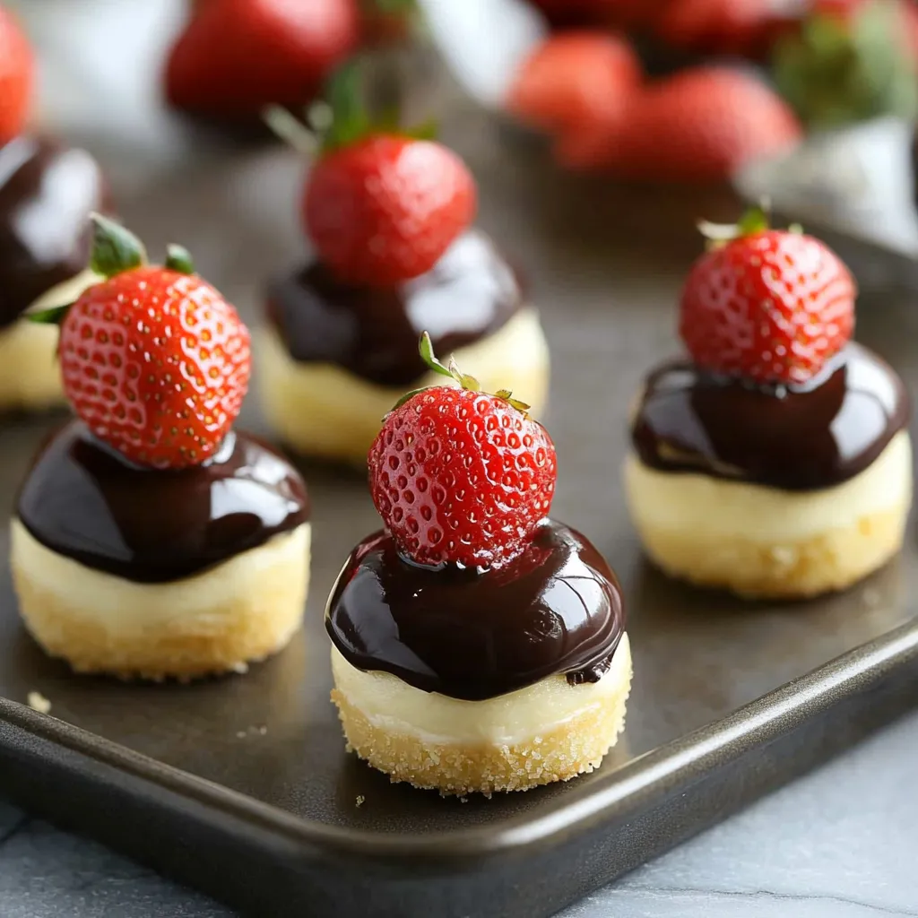 Easy Chocolate Dipped Strawberry Cheesecake