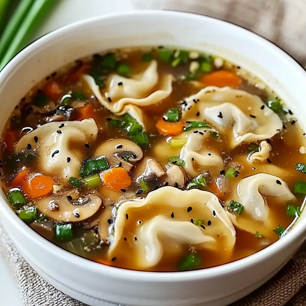 Dumpling Soup with Greens & Broth