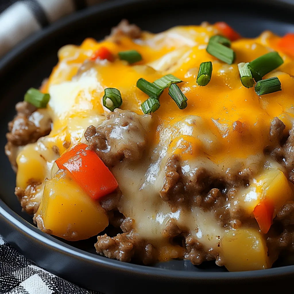 Cheesesteak Potato Slow Cooker Meal