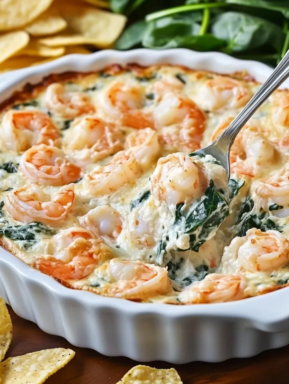 Easy Cheesy and Creamy Shrimp & Crab Spinach Dip Recipe