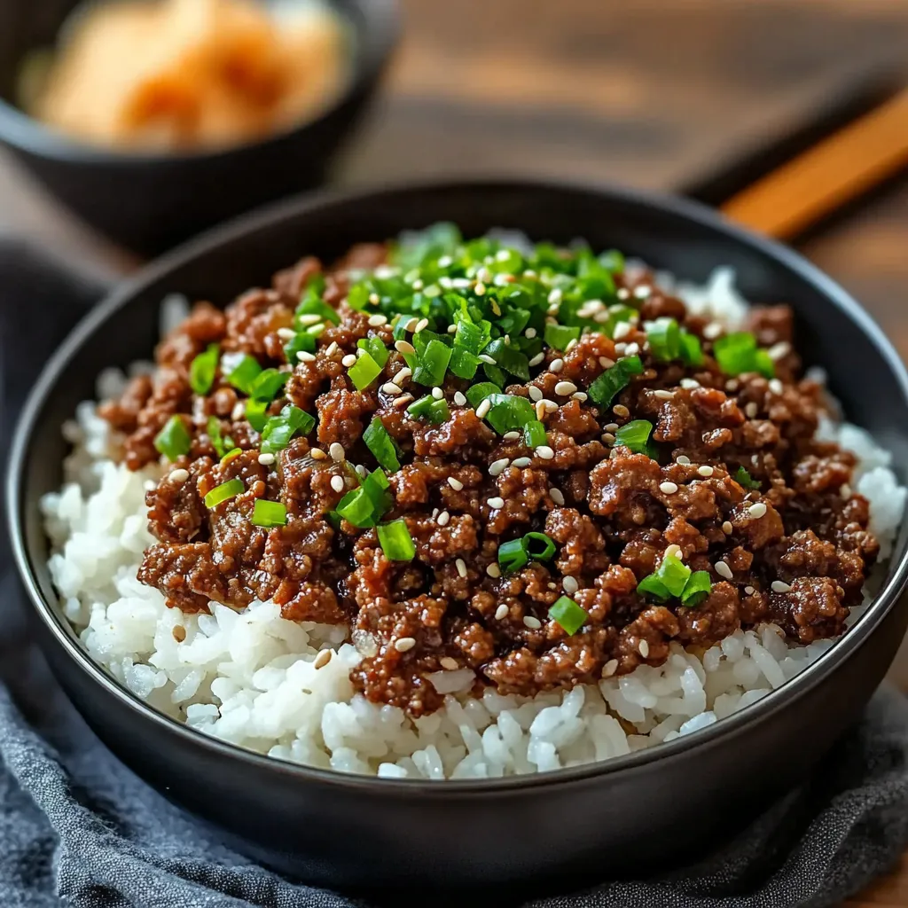Tasty Korean Ground Beef Bowl