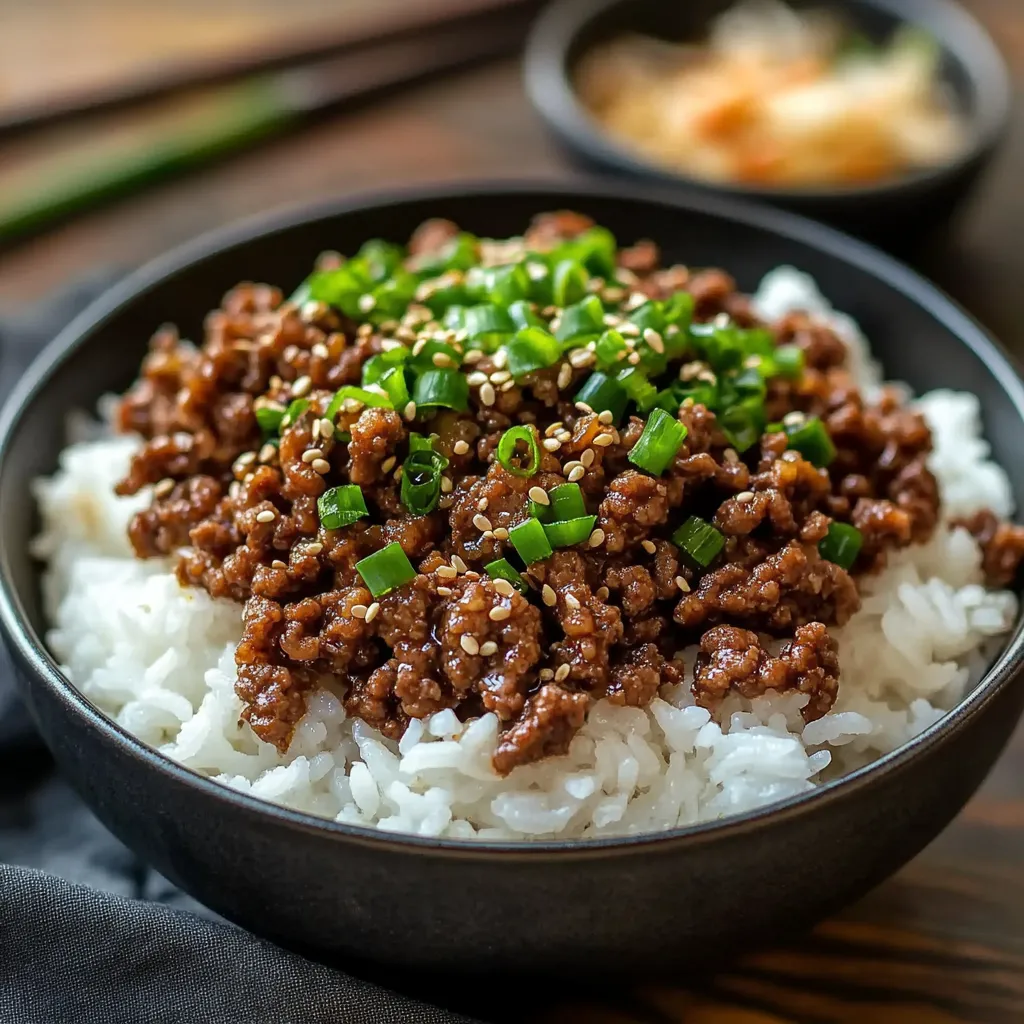 Awesome Korean Ground Beef Bowl