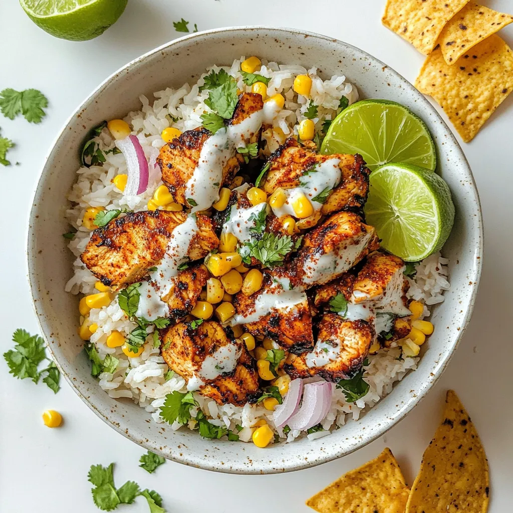 Street Corn Chicken Rice Bowl