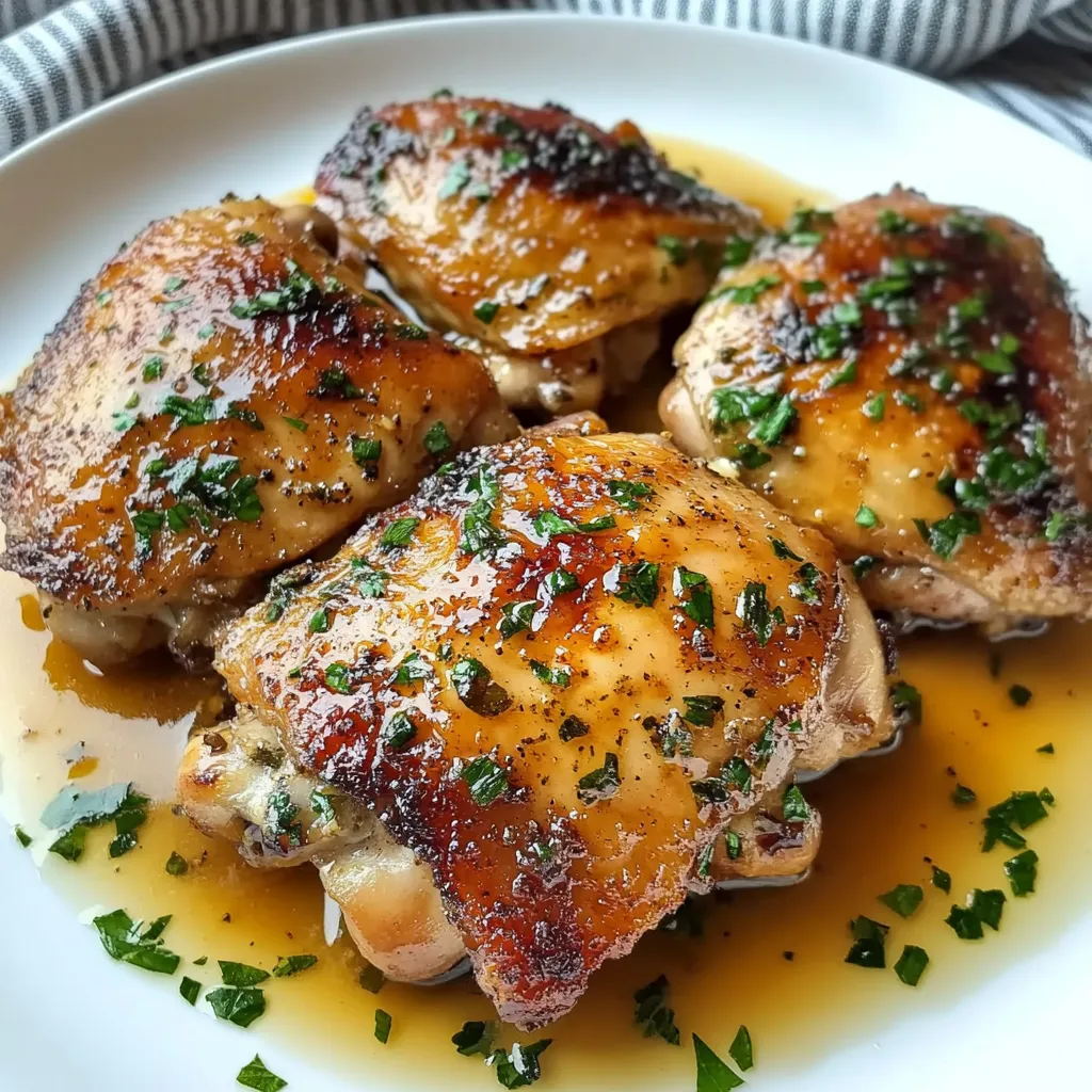 Crispy Garlic Chicken Thighs