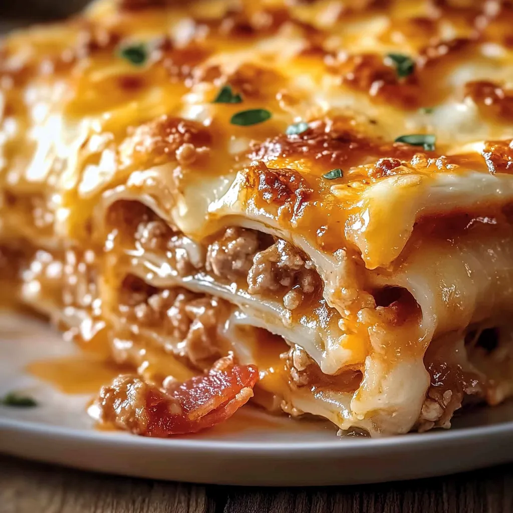 Mouthwatering Bacon Cheeseburger Parmesan Garlic Lasagna