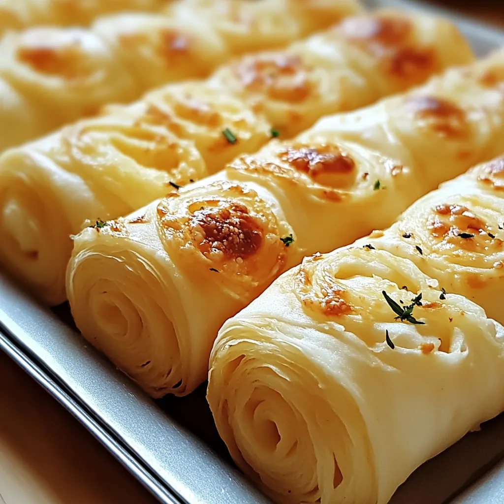 Cheese Stuffed Garlic Butter Crescent Rollups