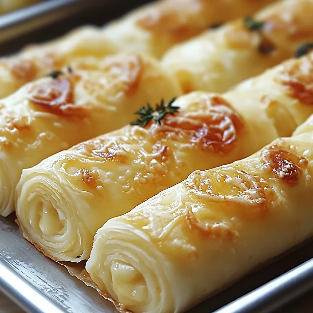 Simple Cheese Stuffed Garlic Butter Rollups