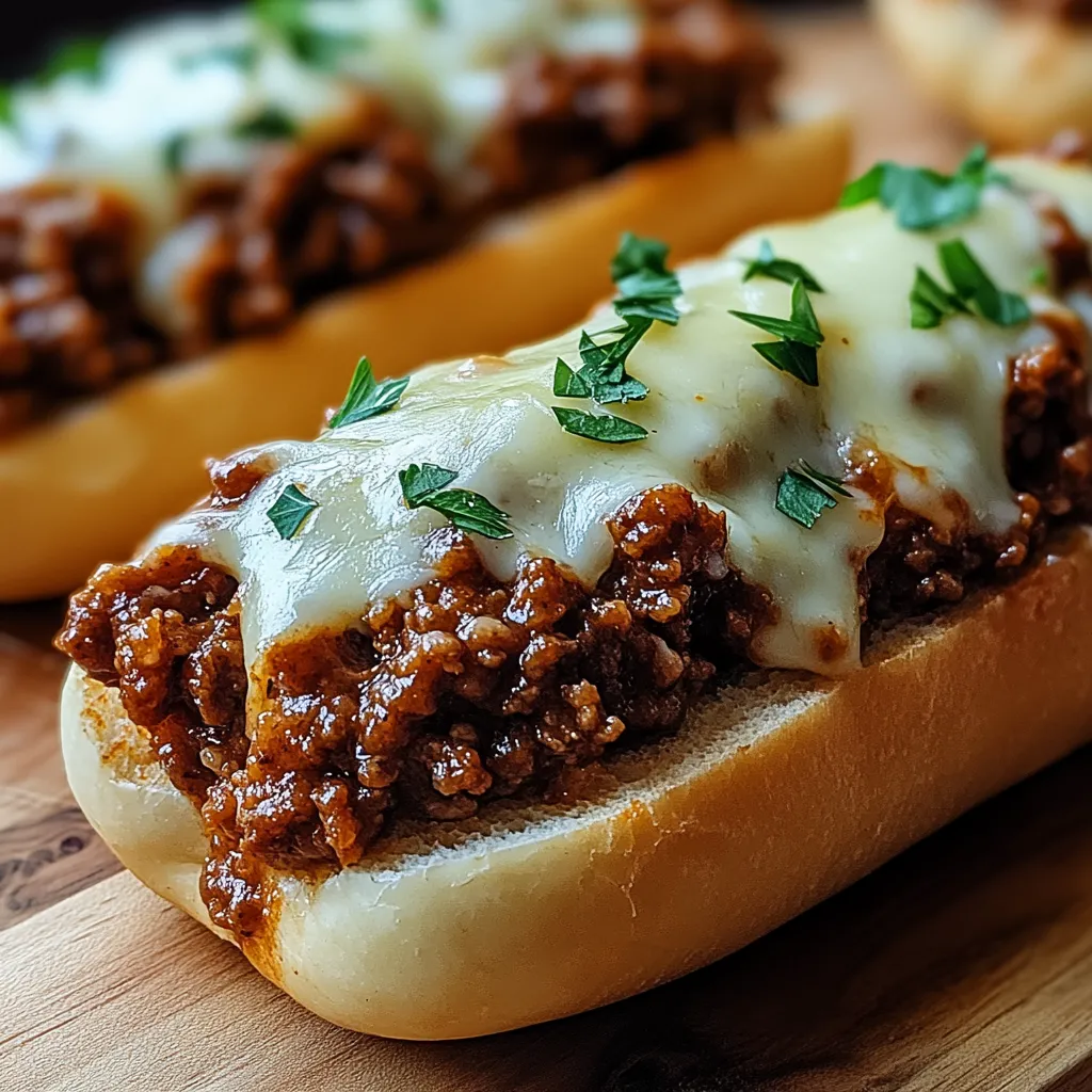 Ultimate Cheesy Garlic Bread Sloppy Joes