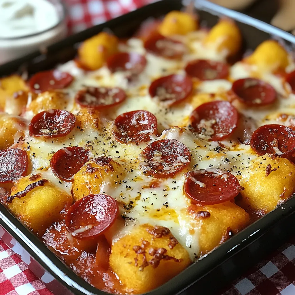 Pizza Tot Casserole