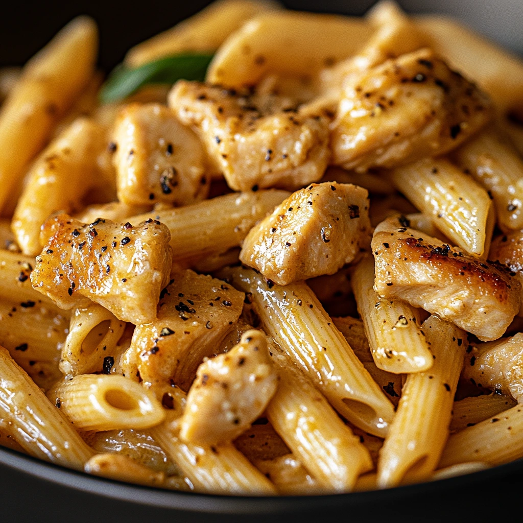 Colorful honey pepper chicken pasta featuring tender chicken pieces, perfectly cooked pasta and a sweet-spicy glaze.