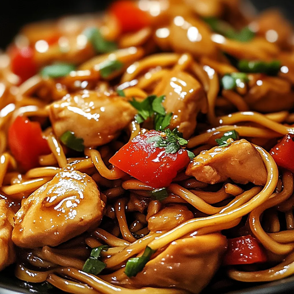Chicken Spaghetti Lo Mein Dish