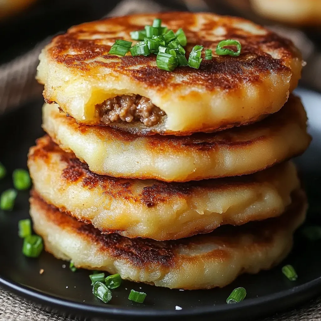 Easy Cheesy Stuffed Potato Cakes