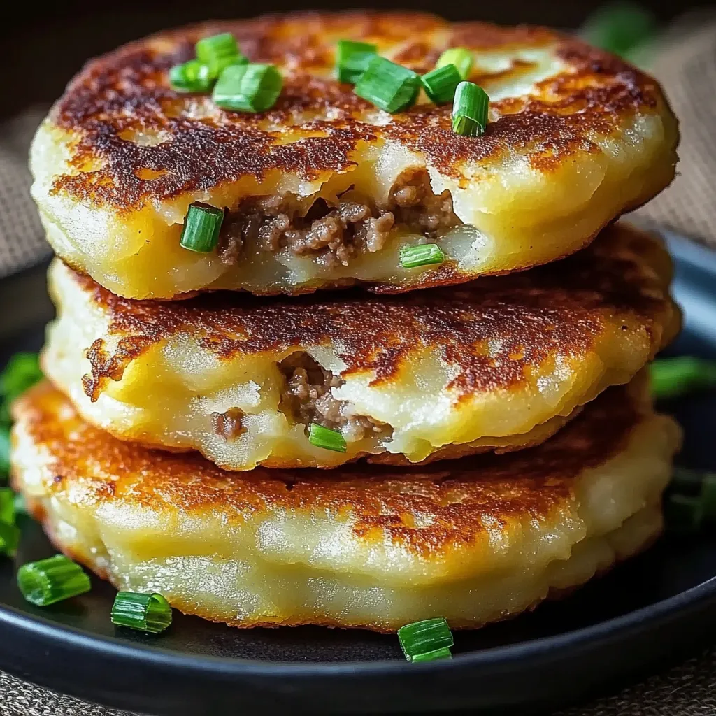 Golden Stuffed Potato Patties