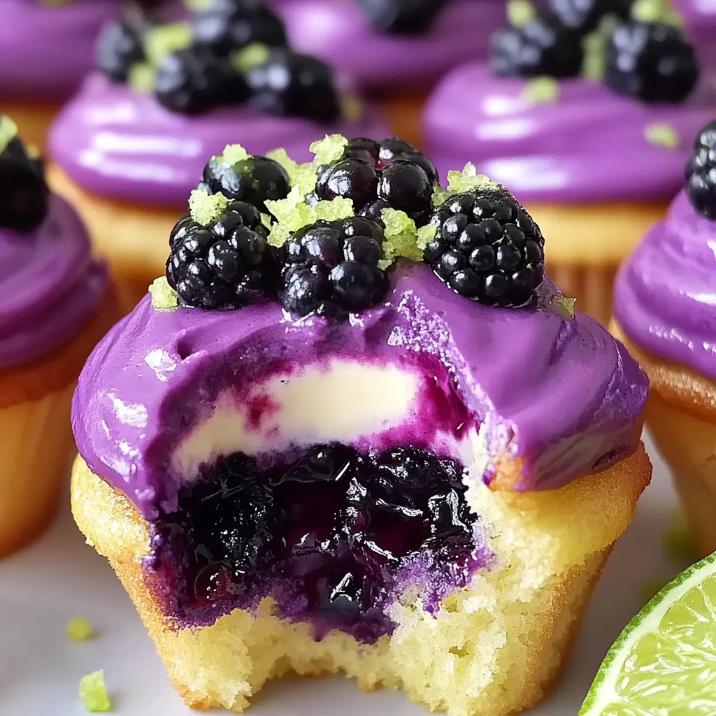 Blackberry Lime Cheesecake Cupcakes Recipe