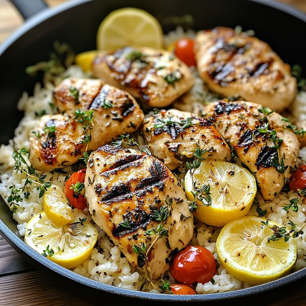 Greek Chicken and Lemon Rice Dish