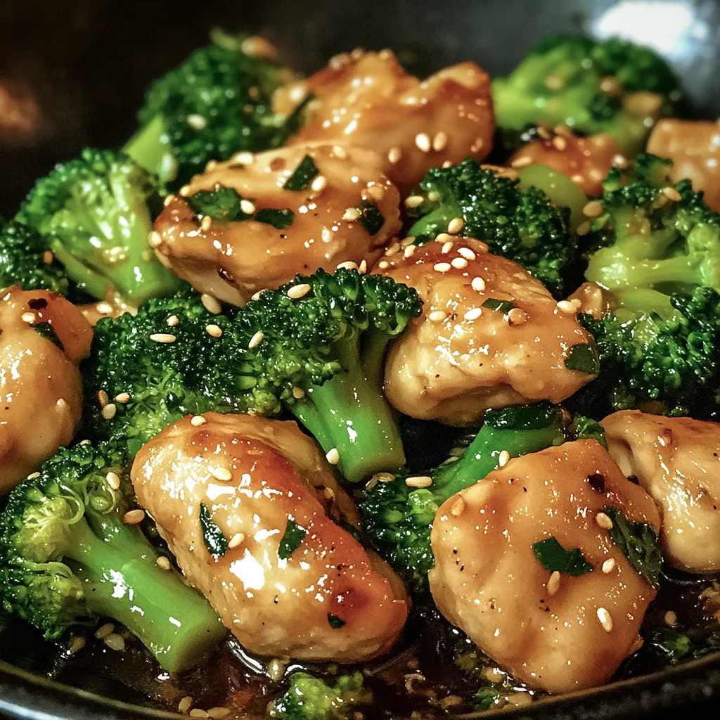 Garlic Chicken with Broccoli and Spinach Recipe