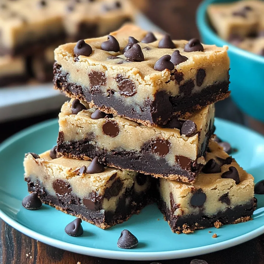 Close-up Chocolate Chip Cookie Brownies Recipe