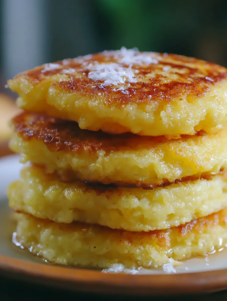 A stack of pancakes with sugar on top.