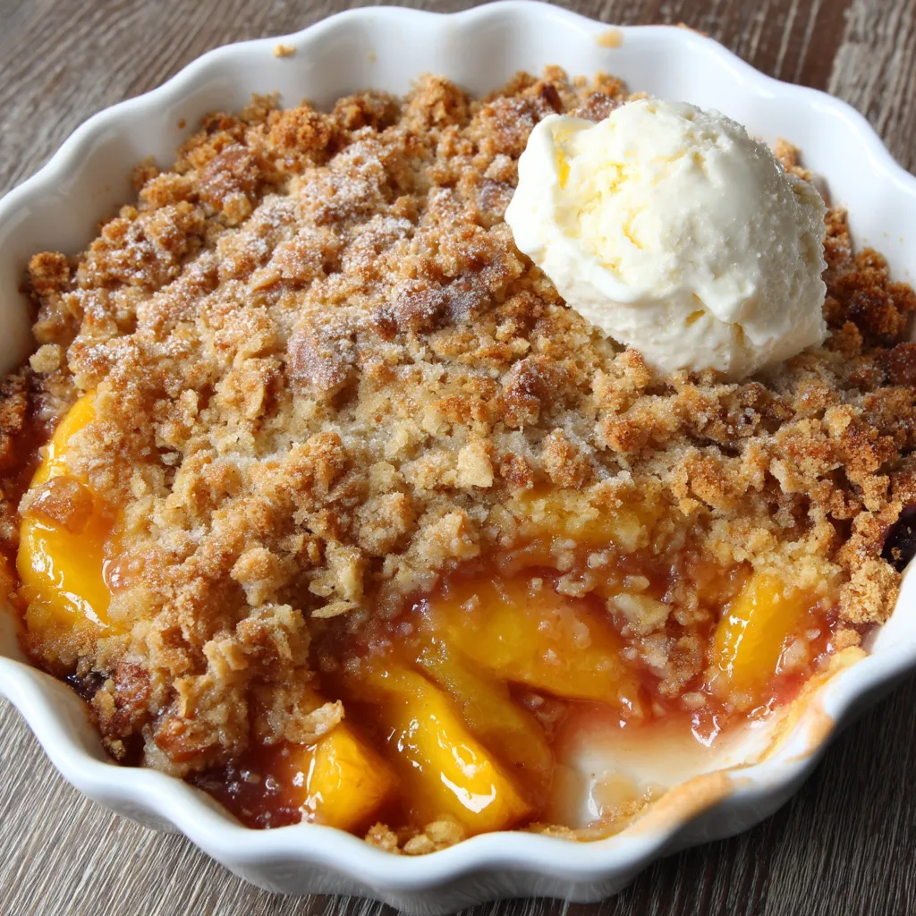 A bowl of food with a scoop of ice cream on top.