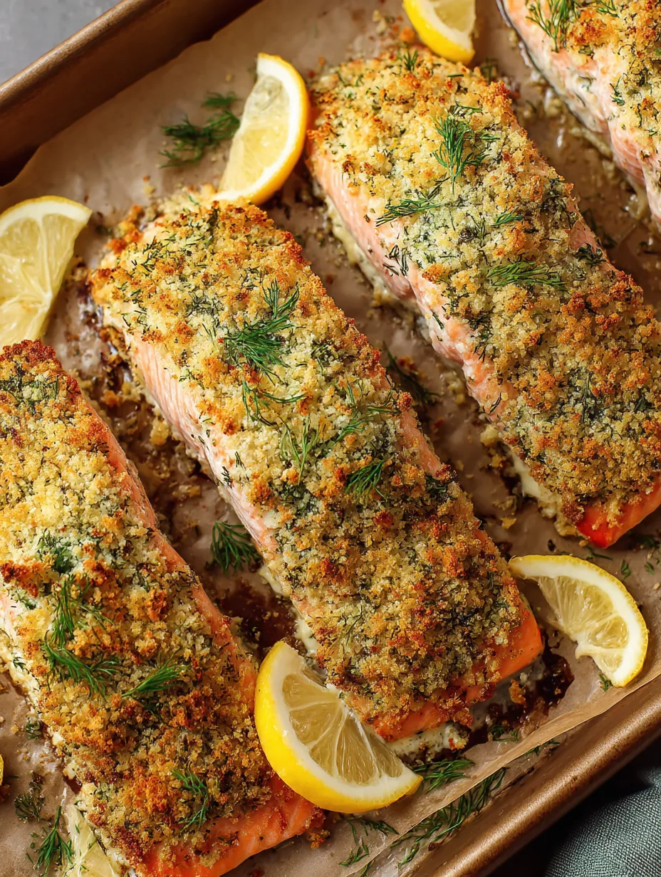 A plate of fish with lemon slices on top.