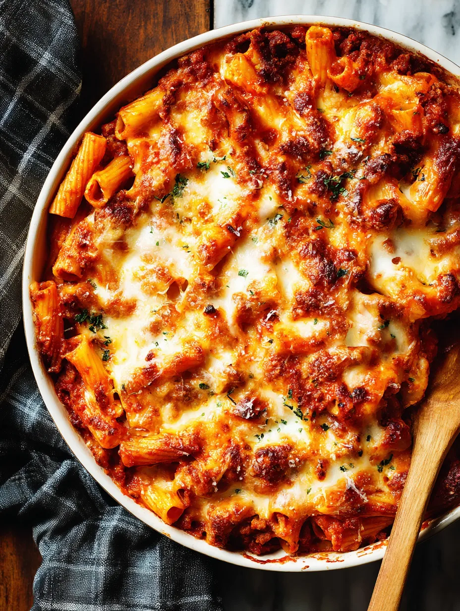 A bowl of pasta with cheese and tomato sauce.