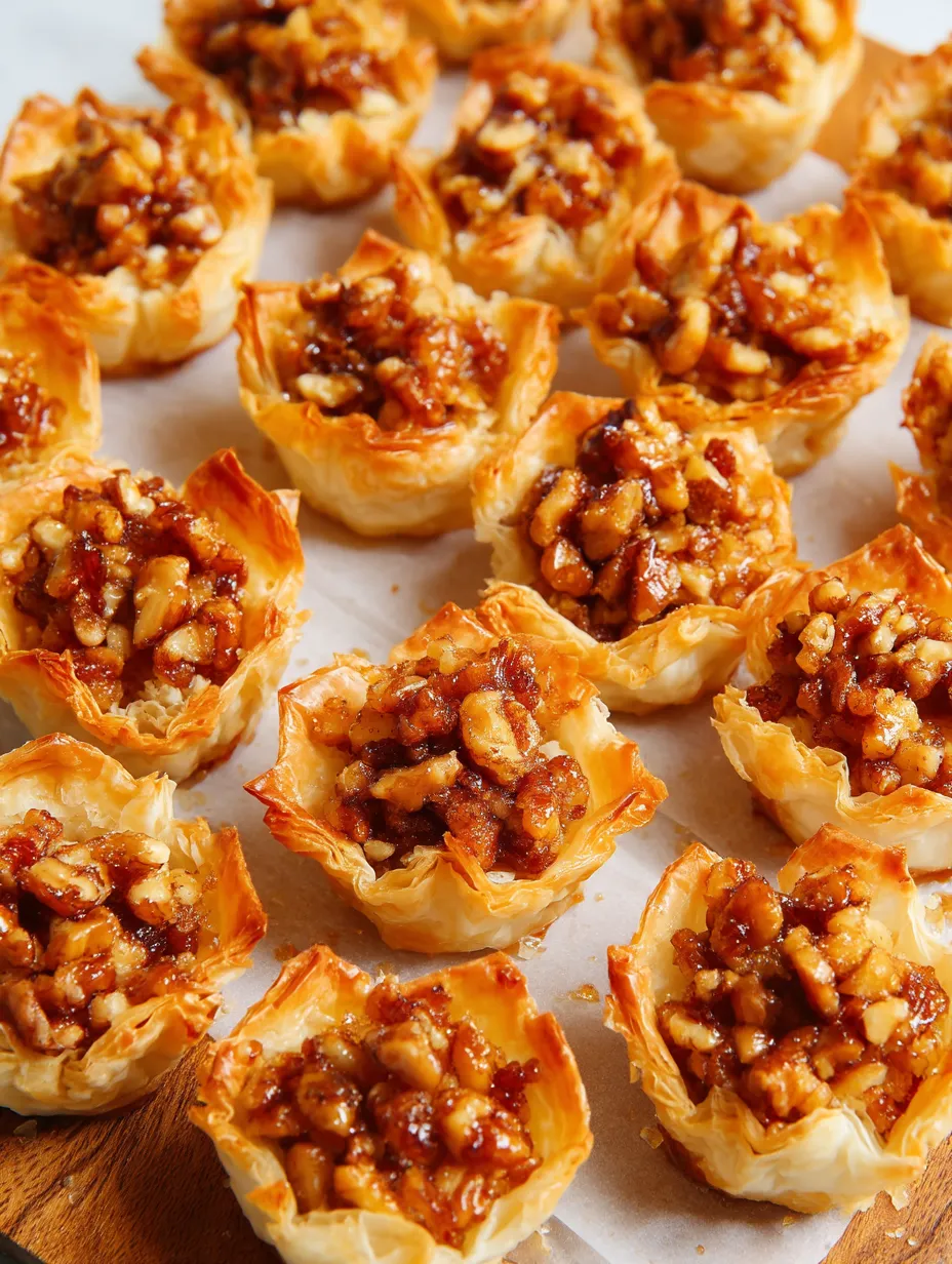 A plate of pastry with nuts on top.