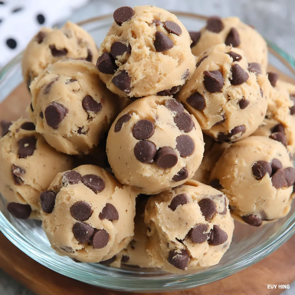 A bowl of chocolate chip cookies.
