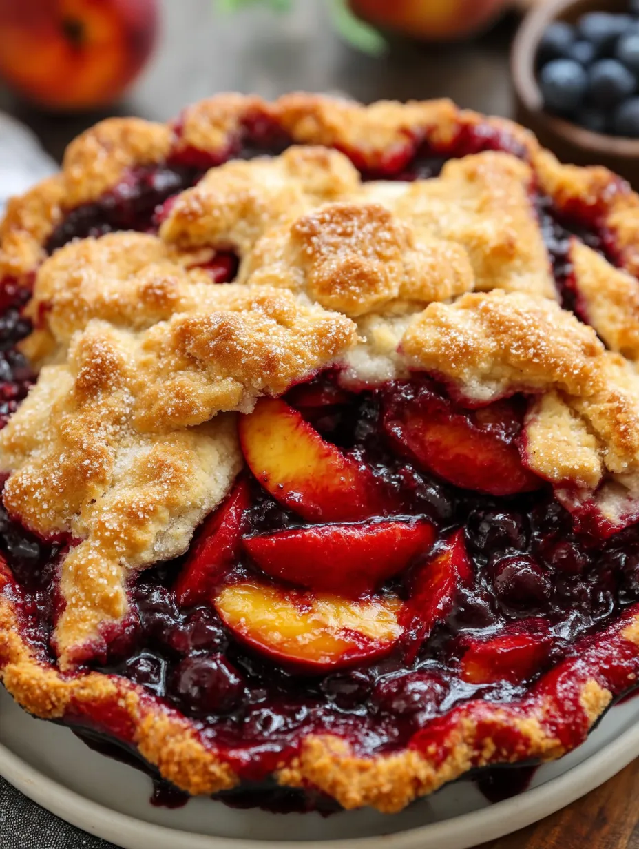 A pie with a blueberry filling.