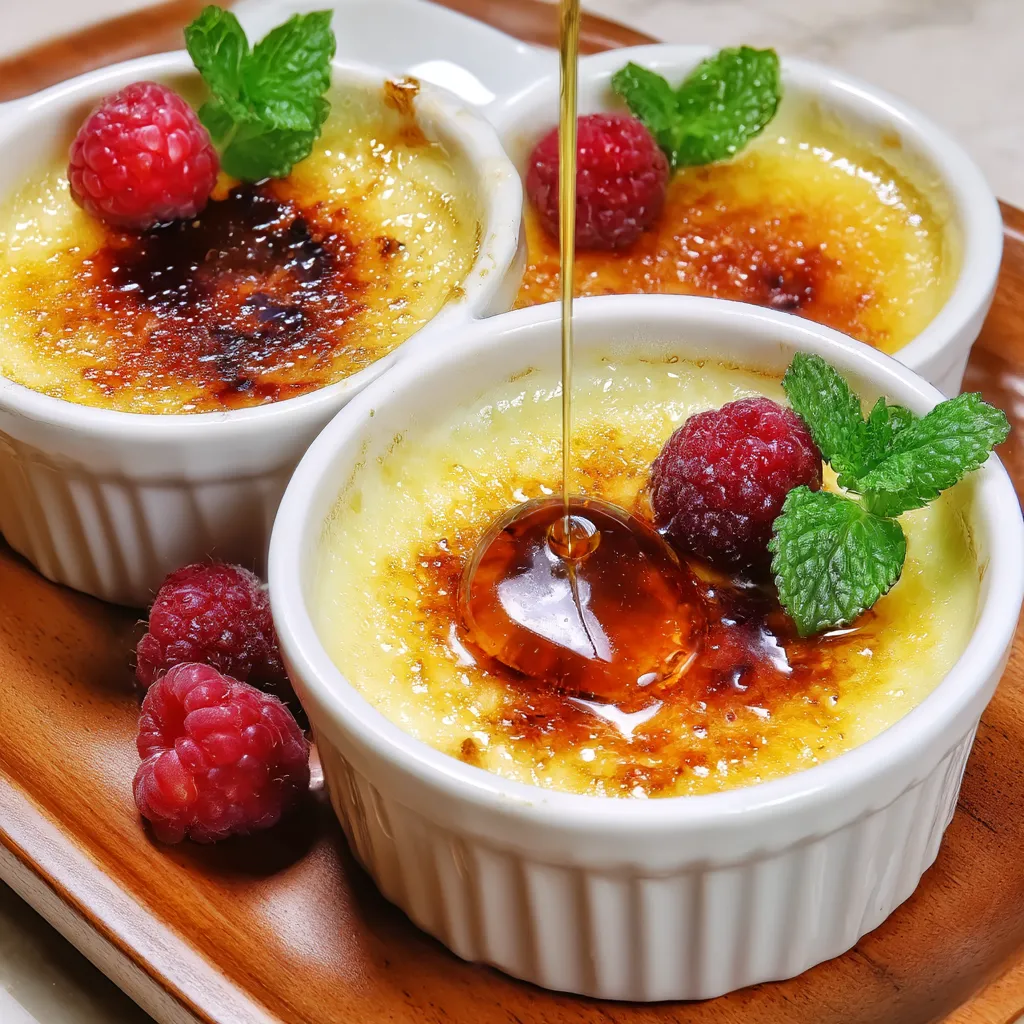 Two bowls of dessert with raspberries and honey.
