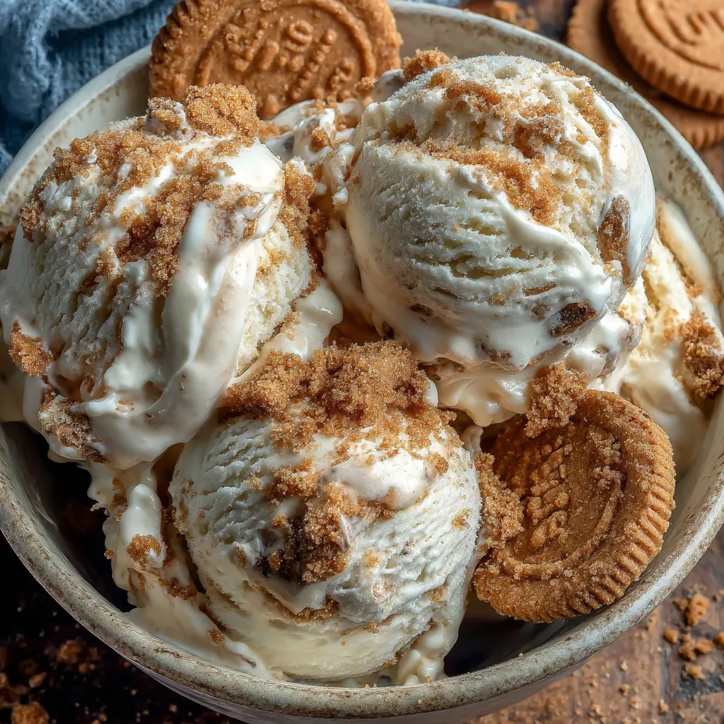 A bowl of ice cream with cookies.