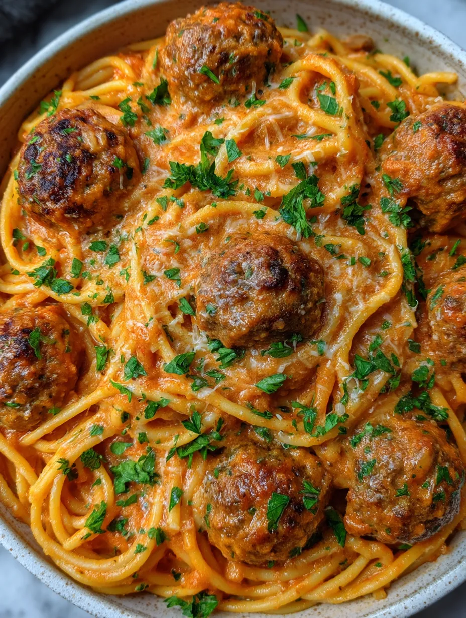 A bowl of spaghetti with meatballs and sauce.