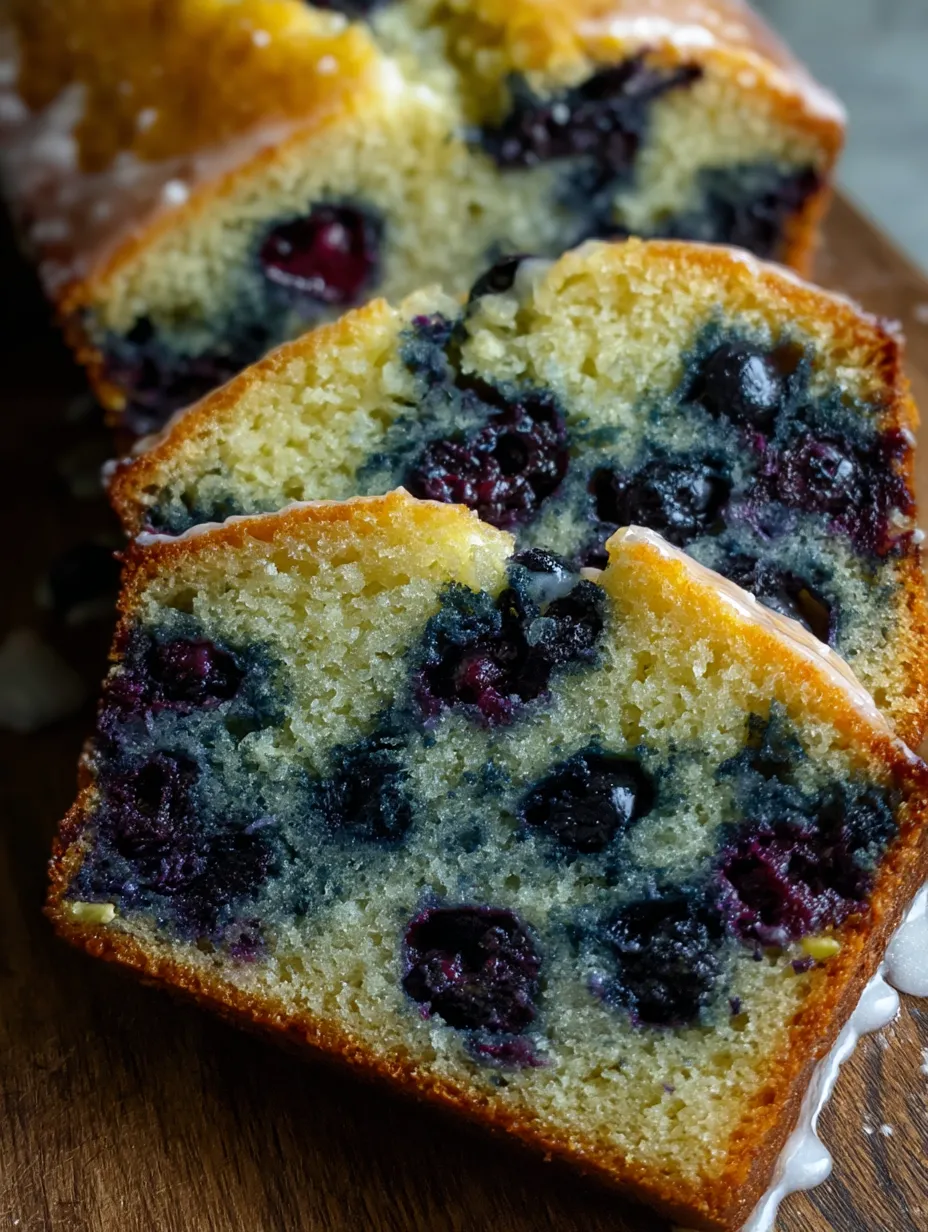 A slice of blueberry cake.