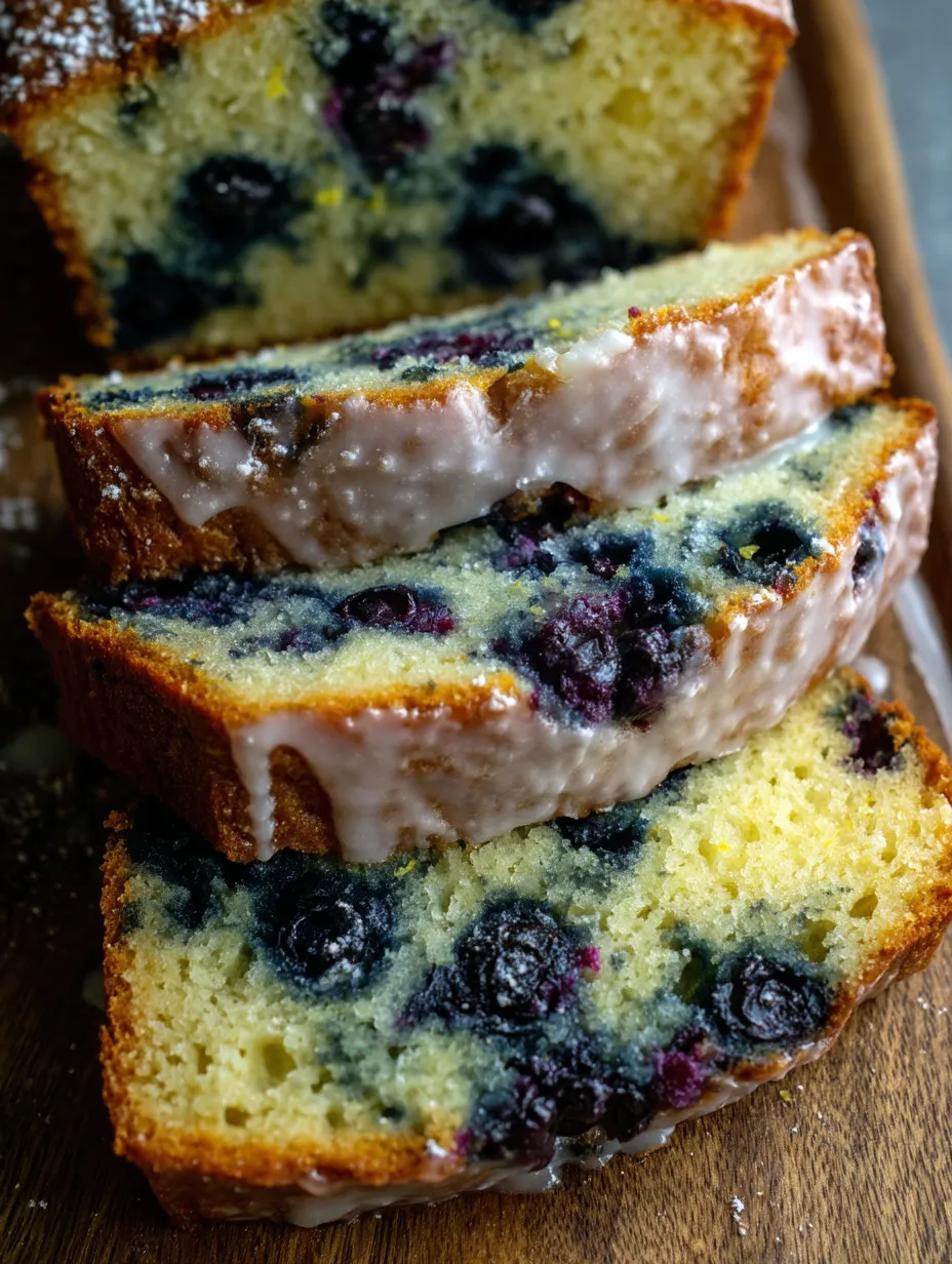 A slice of blueberry cake.