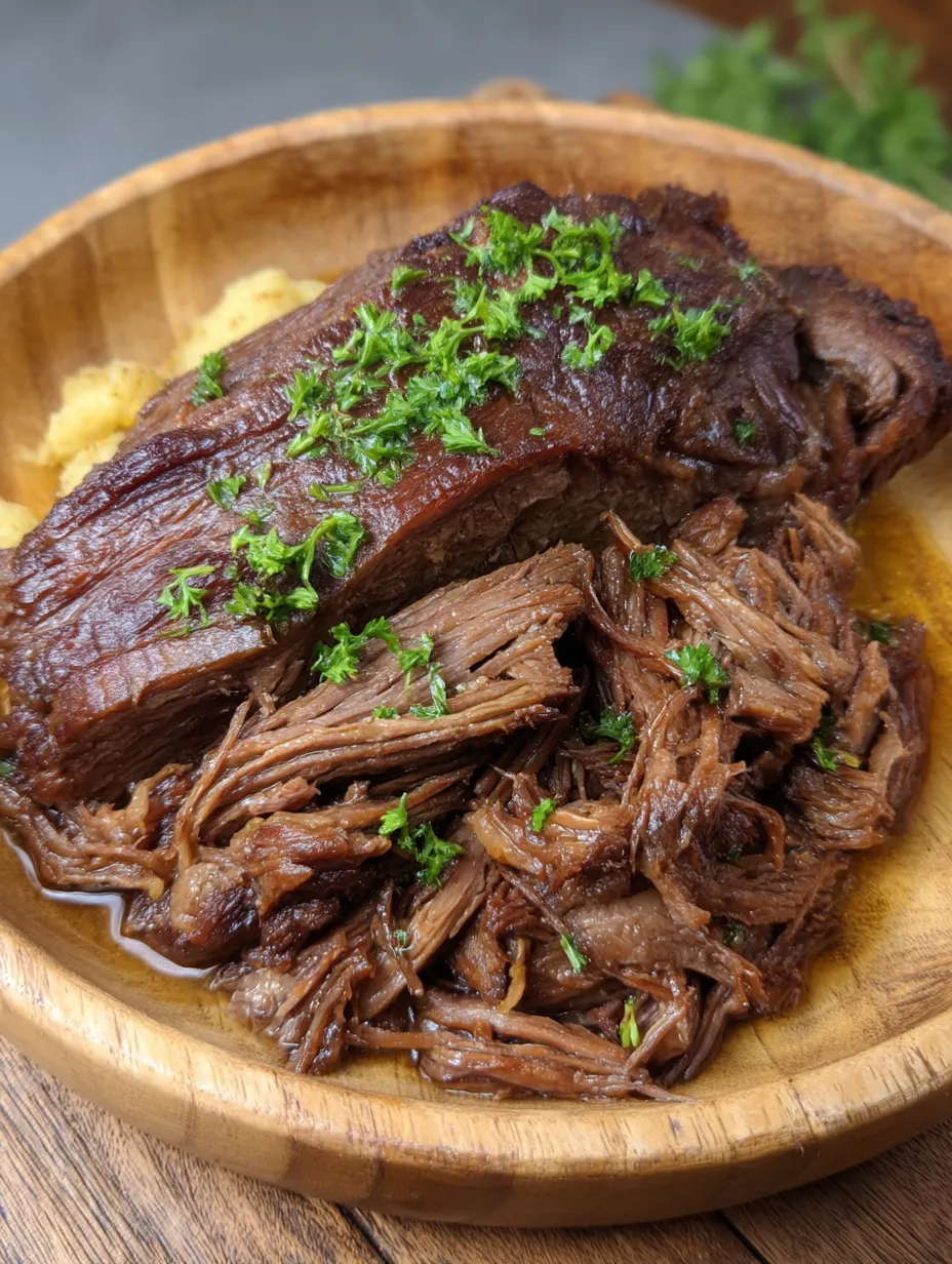 A plate of beef with green toppings.