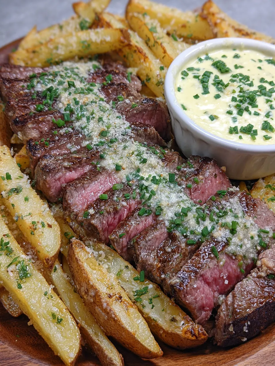 Steak with potatoes and cheese.