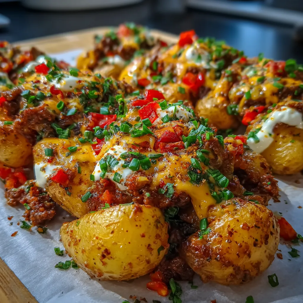 A plate of food with potatoes and cheese.